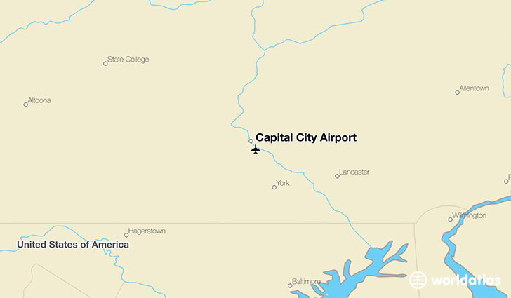 Capital City Airport location on a map