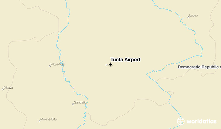 Tunta Airport location on a map