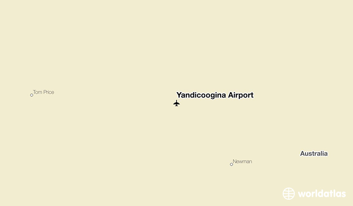 Yandicoogina Airport location on a map