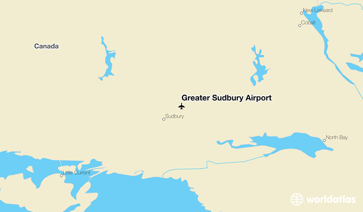 Greater Sudbury Airport location on a map