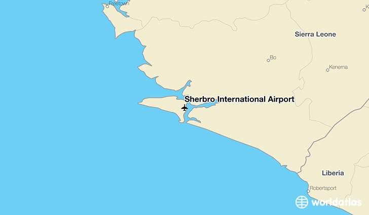 Sherbro International Airport location on a map