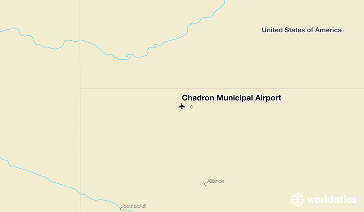 Chadron Municipal Airport location on a map