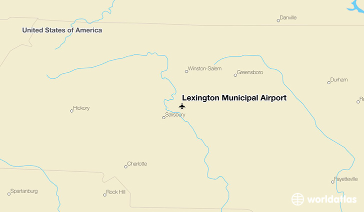 Lexington Municipal Airport location on a map
