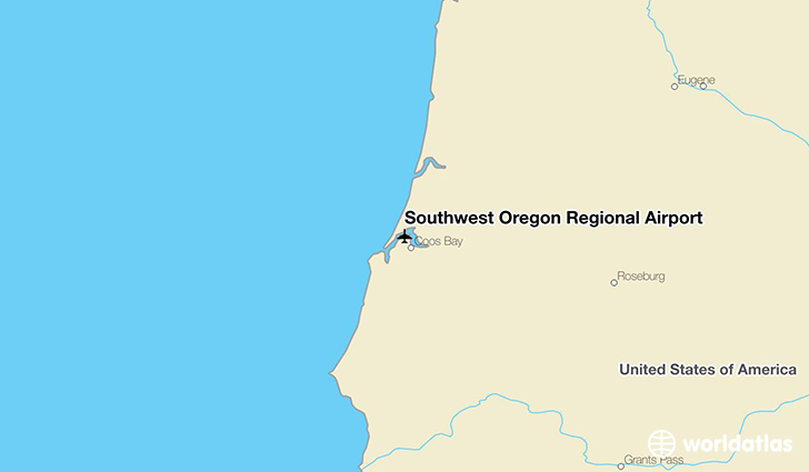 Southwest Oregon Regional Airport location on a map
