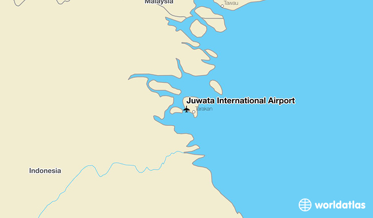 Juwata International Airport location on a map