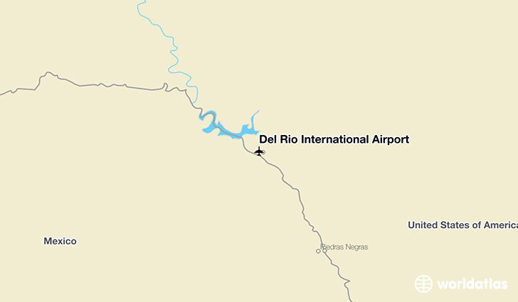 Del Rio International Airport location on a map