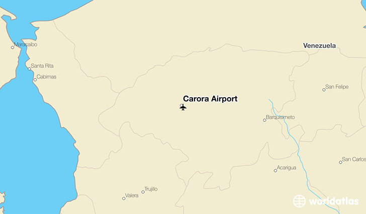 Carora Airport location on a map