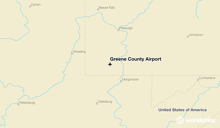 Greene County Airport location on a map