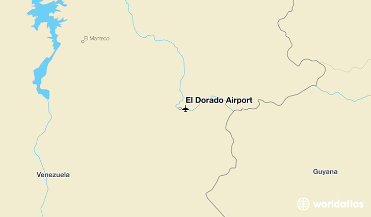 El Dorado Airport location on a map