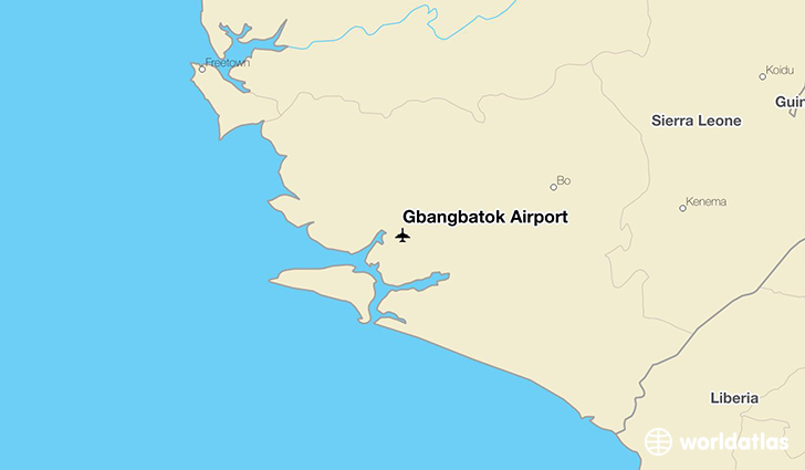 Gbangbatok Airport location on a map