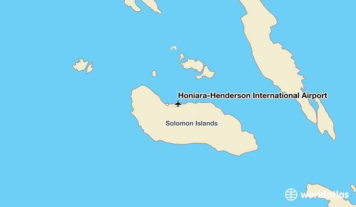 Honiara-Henderson International Airport location on a map