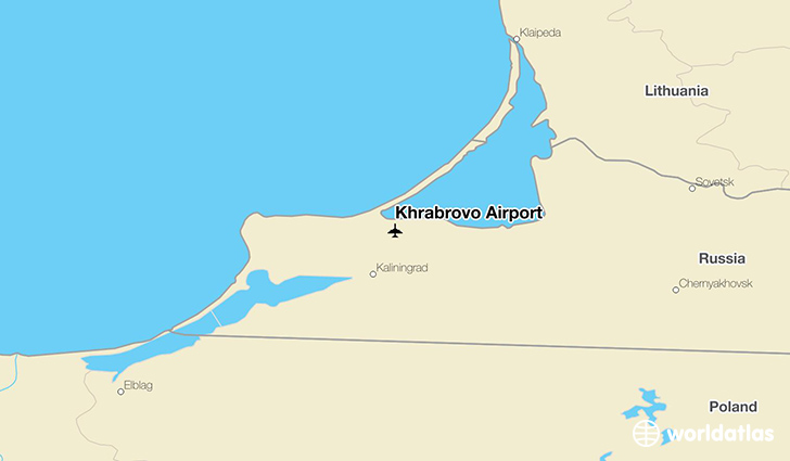 Khrabrovo Airport location on a map