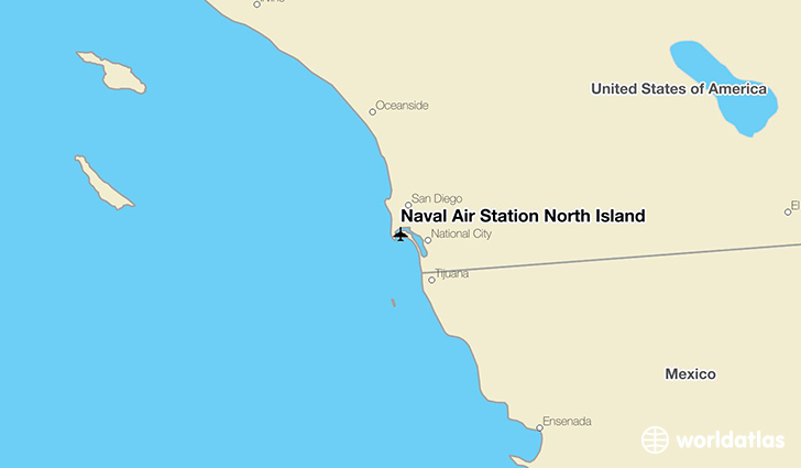 Naval Air Station North Island location on a map