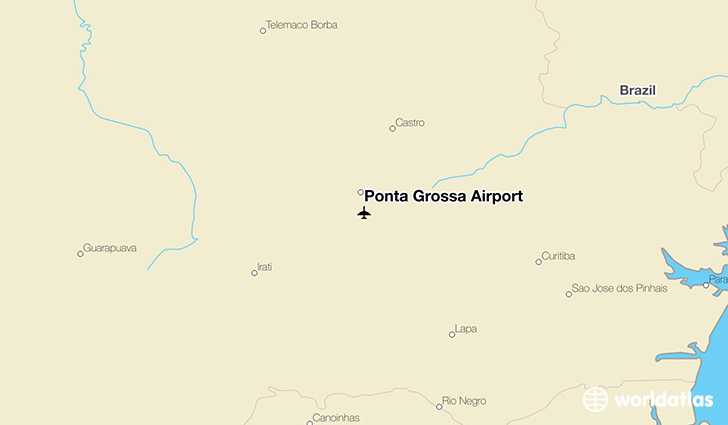 Ponta Grossa Airport location on a map