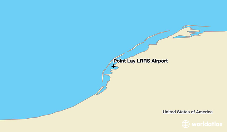 Point Lay LRRS Airport location on a map