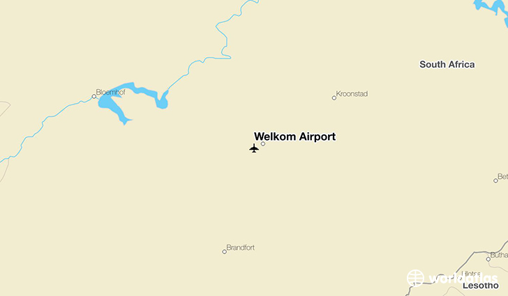 Welkom Airport location on a map