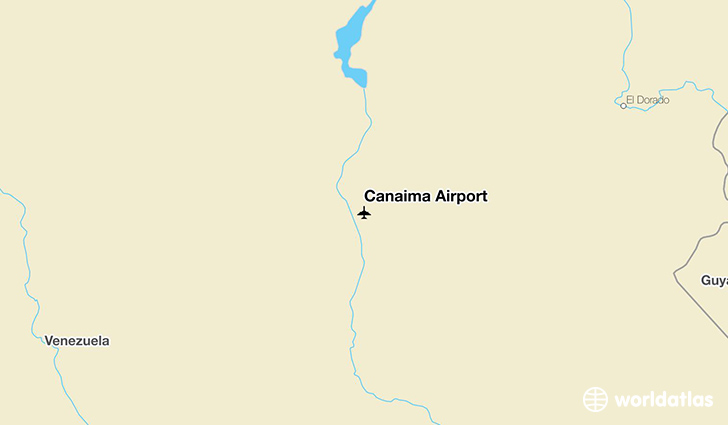 Canaima Airport location on a map