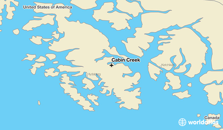 Cabin Creek location on a map