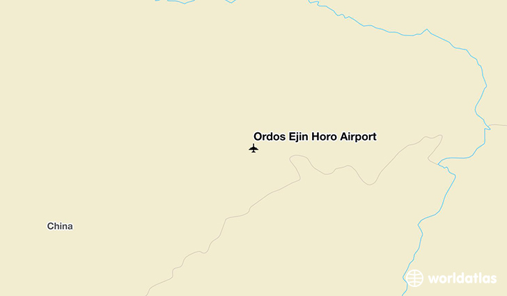 Ordos Ejin Horo Airport location on a map