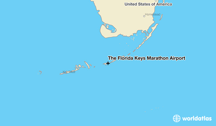 The Florida Keys Marathon Airport location on a map