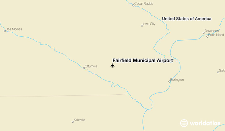 Fairfield Municipal Airport location on a map