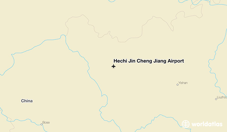 Hechi Jin Cheng Jiang Airport location on a map
