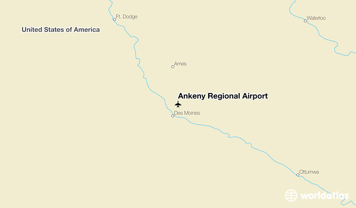Ankeny Regional Airport location on a map