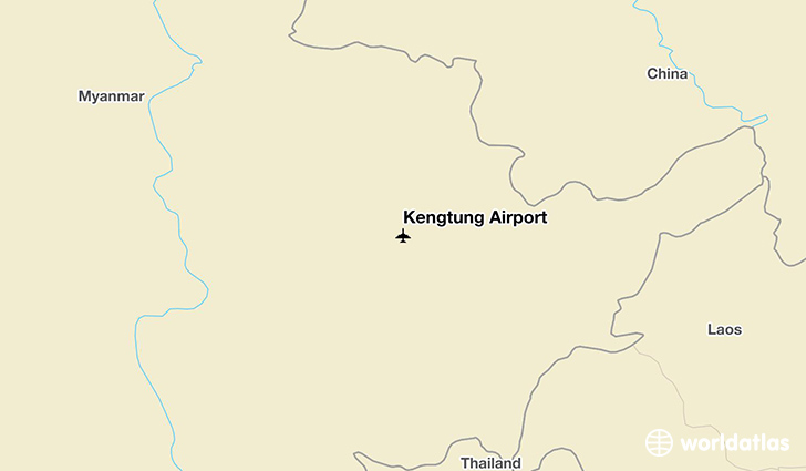 Kengtung Airport location on a map