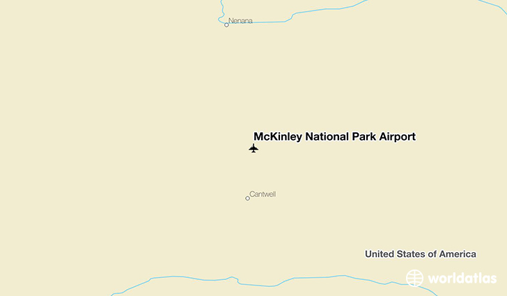 McKinley National Park Airport location on a map