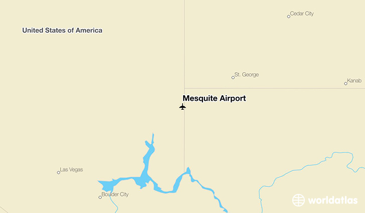 Mesquite Airport location on a map