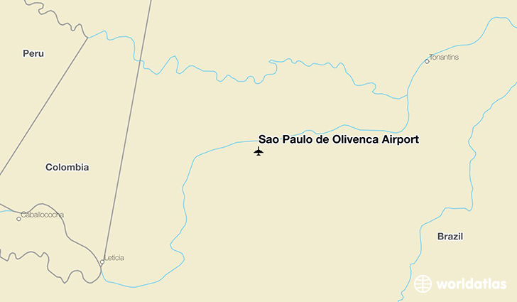 São Paulo de Olivença Airport location on a map