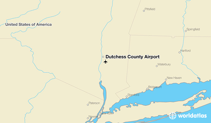 Dutchess County Airport location on a map