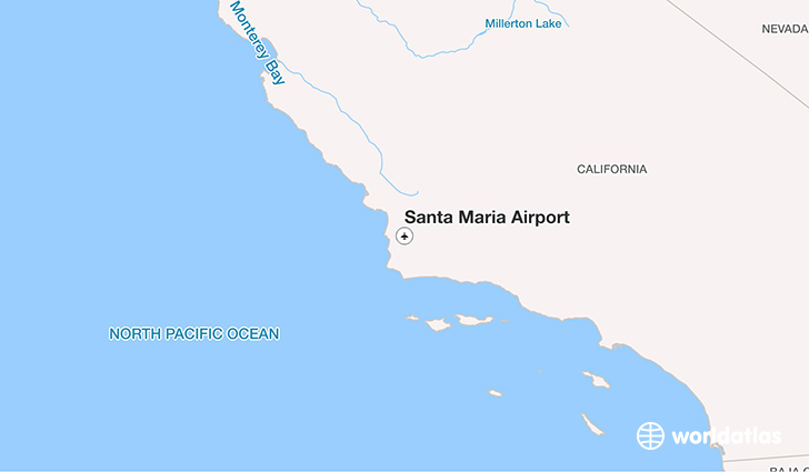 Santa Maria Airport location on a map