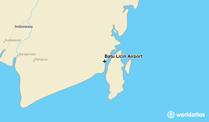Batu Licin Airport location on a map