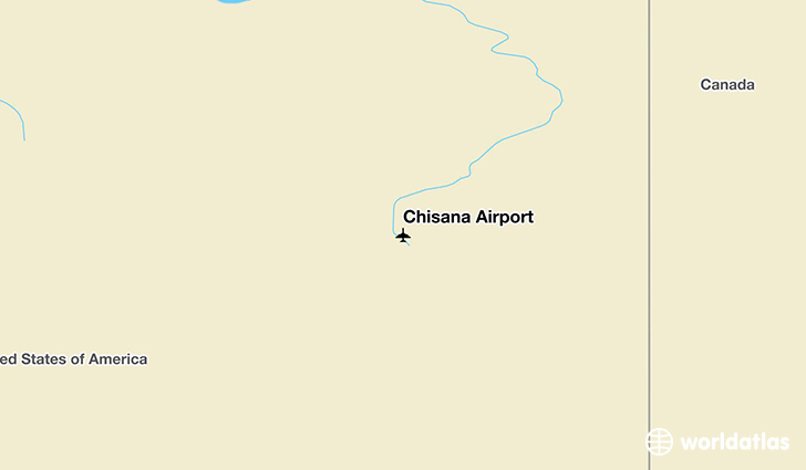 Chisana Airport location on a map