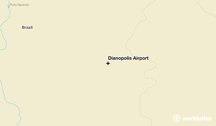 Dianópolis Airport location on a map