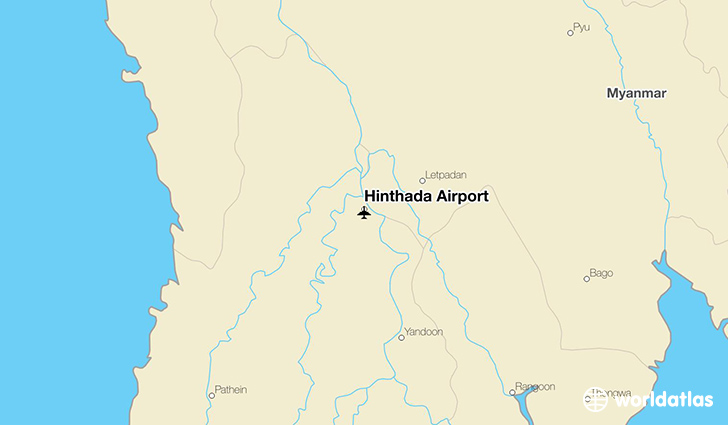 Hinthada Airport location on a map