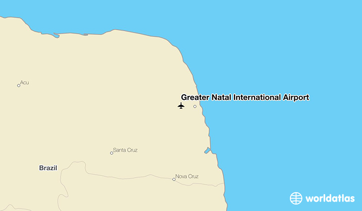 Greater Natal International Airport location on a map