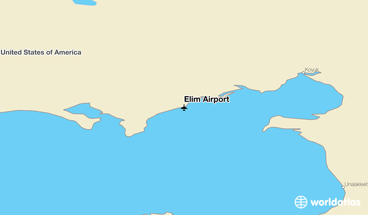 Elim Airport location on a map