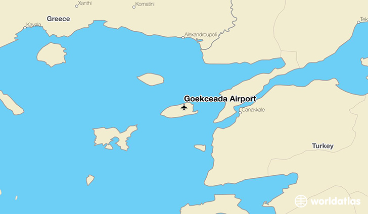 Gökçeada Airport location on a map