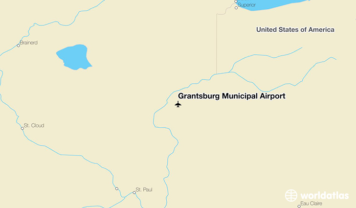 Grantsburg Municipal Airport location on a map
