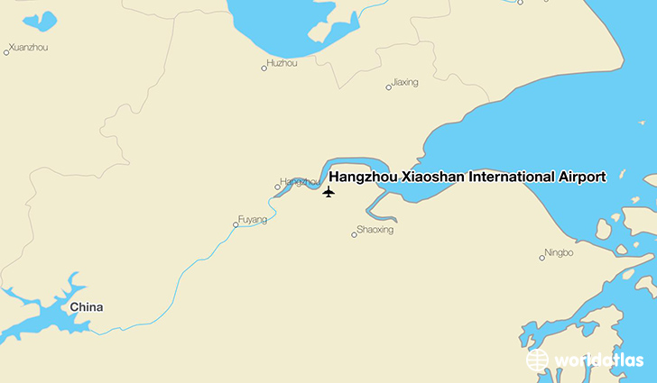 Hangzhou Xiaoshan International Airport location on a map