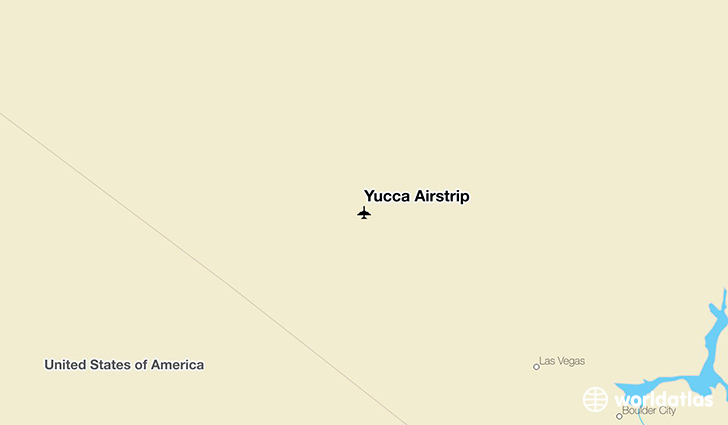 Yucca Airstrip location on a map