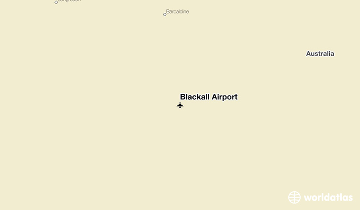 Blackall Airport location on a map