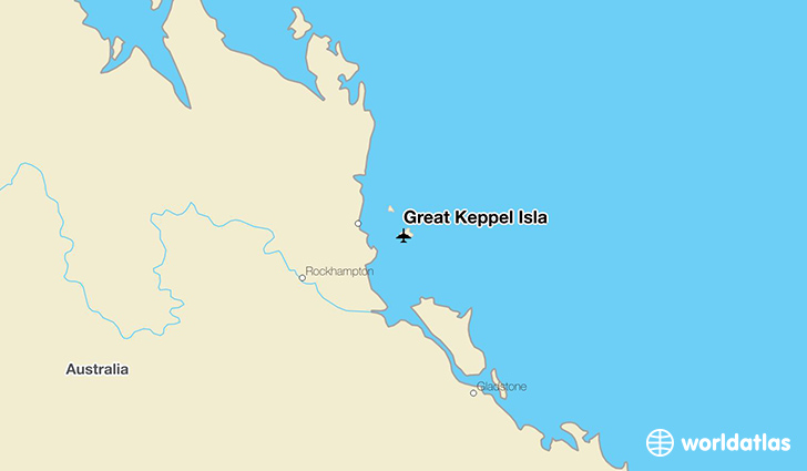 Great Keppel Isla location on a map