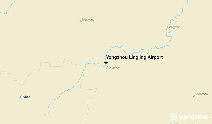 Yongzhou Lingling Airport location on a map