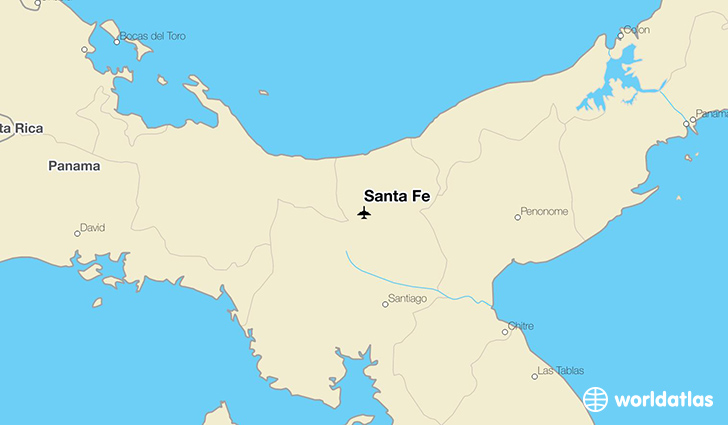 Santa Fe location on a map