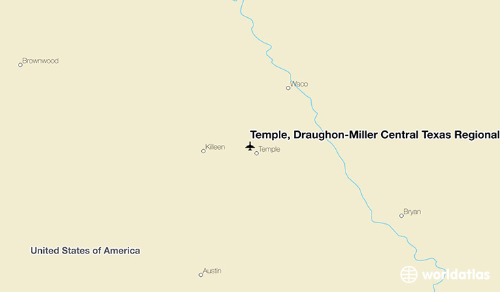 Temple, Draughon-Miller Central Texas Regional Airport location on a map