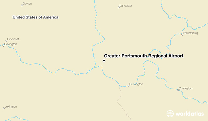 Greater Portsmouth Regional Airport location on a map