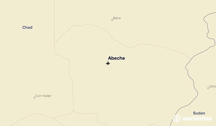 Abéché location on a map